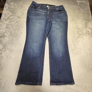 Lee Platinum Jeans Womens 16? Blue Bootcut Curvy Fit Classic Medium Wash Denim